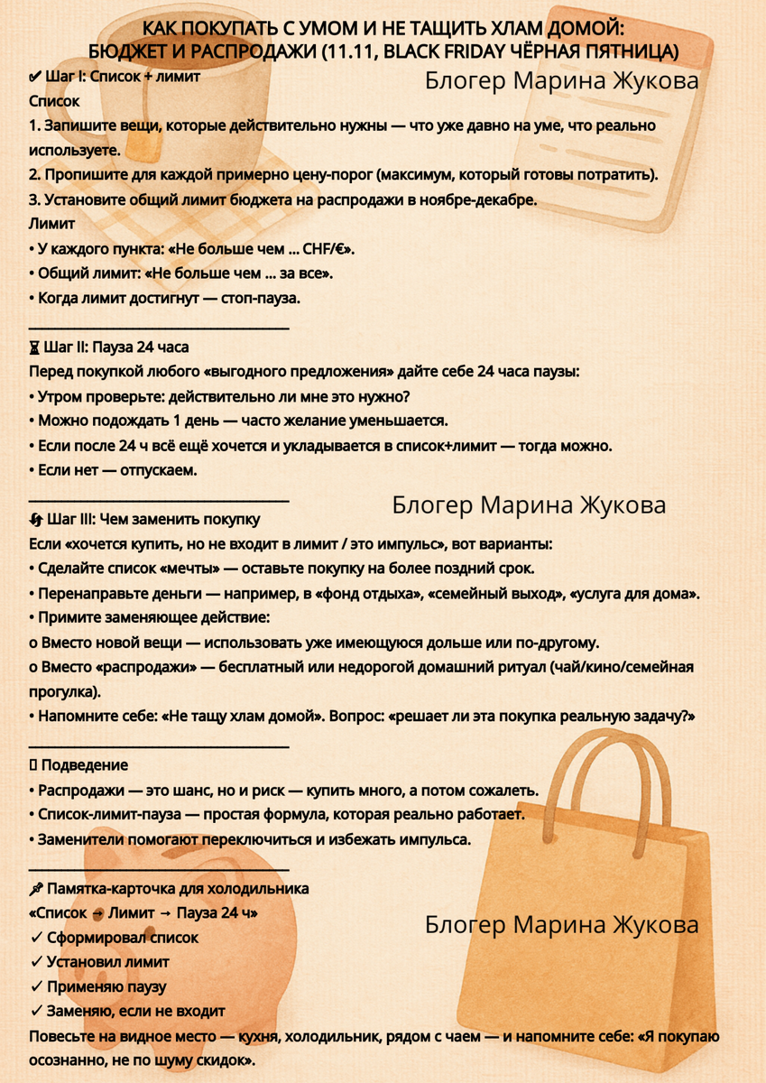 Как покупать умно: советы на распродажах и контроль бюджета