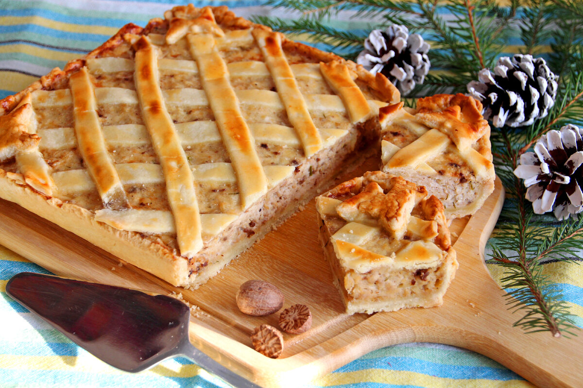 Пирог, который покорит сердца: нежная начинка с мясом и сыром