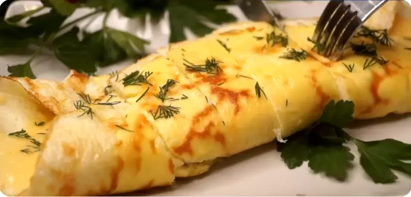 Быстрый и Вкусный завтрак: секрет яичного рулета