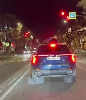 Сотрудники Госавтоинспекции оштрафовали водителя автомобиля, из люка которого высовывался пассажир