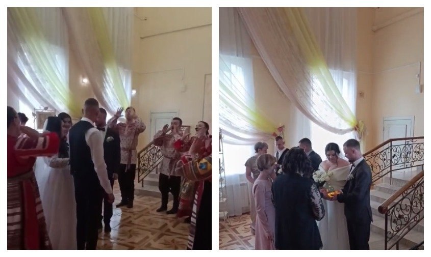 Цветочная арка и народные песни: две амурские пары поженились в традициях Красной горки