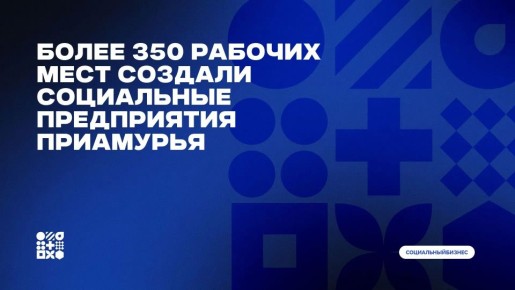 Более 350 рабочих мест создали социальные предприятия Приамурья