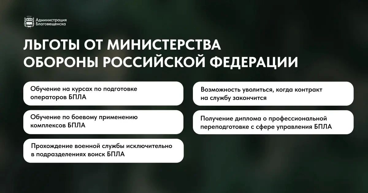 Благовещенцам предлагают уникальную возможность — вступить в элитные беспилотные войска! Благовещенцам предлагают уникальную возможность — вступить в элитные беспилотные войска!