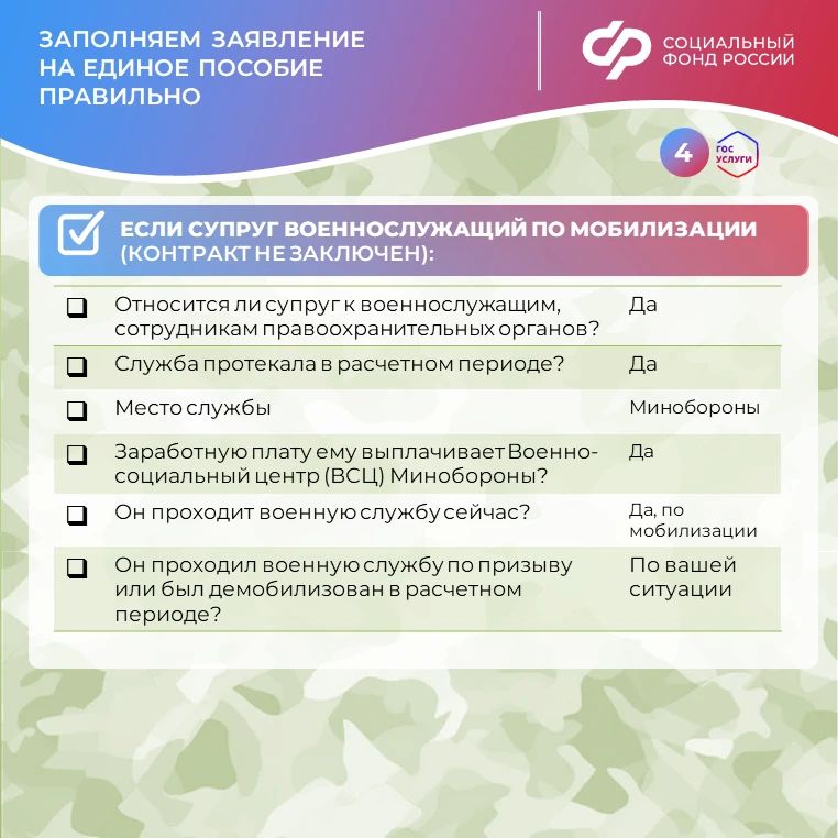 Как правильно указать статус военнослужащего при подаче заявления на единое пособие на портале госуслуг? Как правильно указать статус военнослужащего при подаче заявления на единое пособие на портале госуслуг?