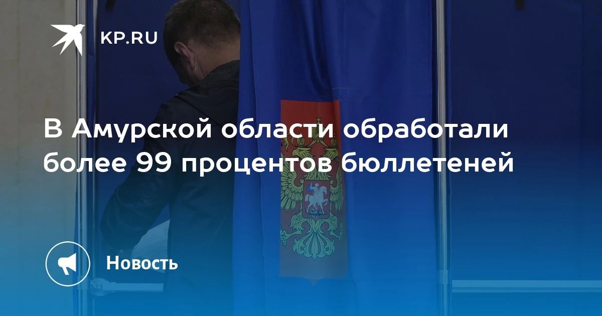 В Амурской области обработали более 99% бюллетеней