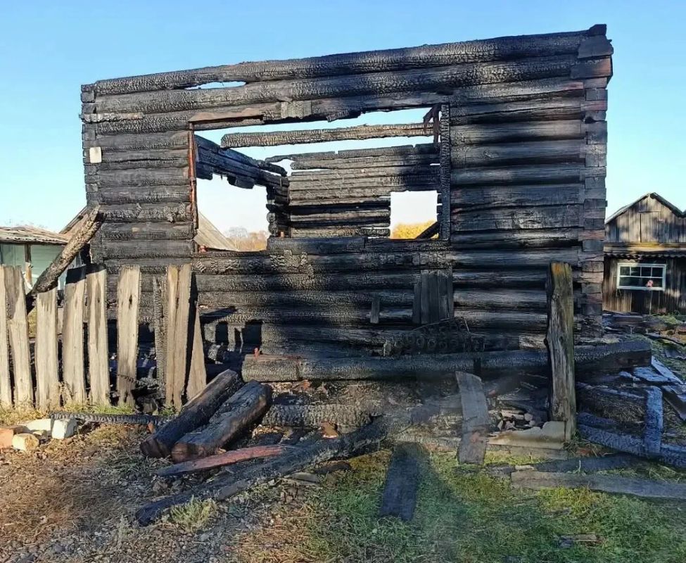 В амурском селе Практичи с 27 на 28 сентября случился пожар