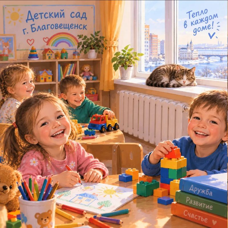 Детсады и спортшколы Благовещенска начали подключать к теплоснабжению