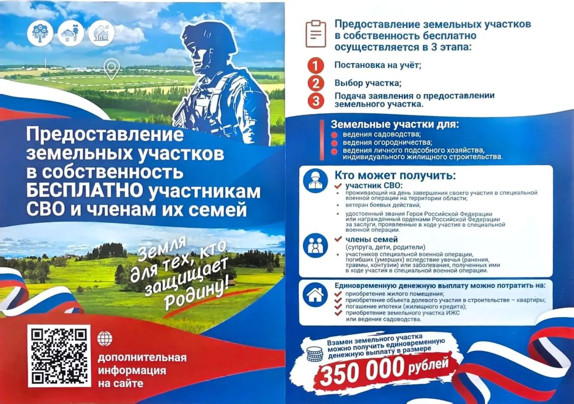 Как участнику СВО получить земельный участок, рассказали в министерстве имущественных отношений области