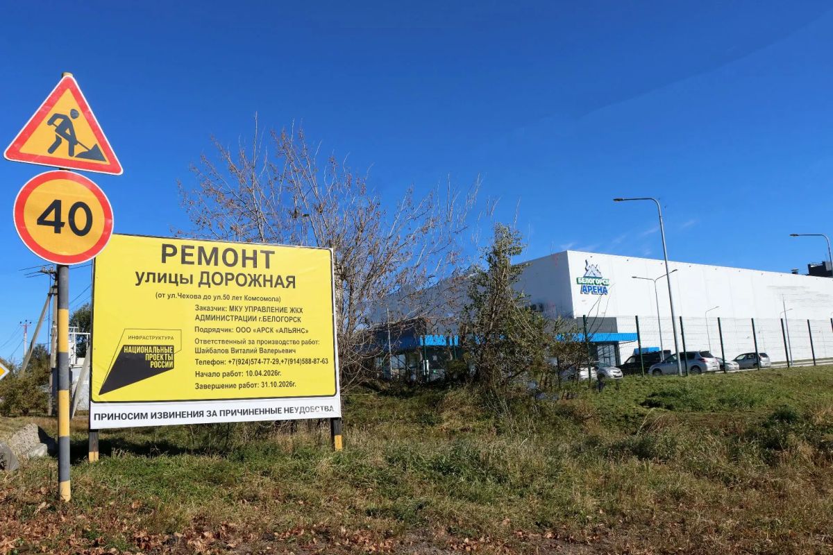 На спорте Дорогу к новому ФОКу завершают ремонтировать в Белогорске На спорте Дорогу к новому ФОКу завершают ремонтировать в Белогорске