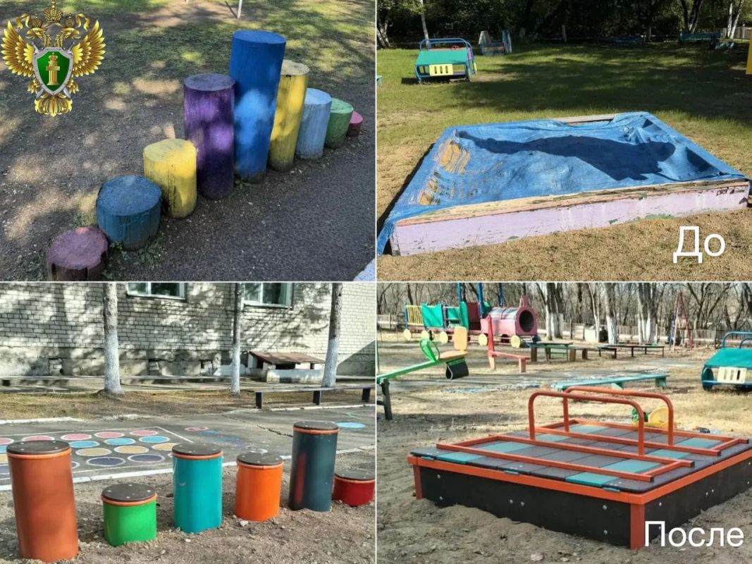 В Михайловском муниципальном округе по представлению прокуратуры заменили игровое оборудование на площадке детского сада