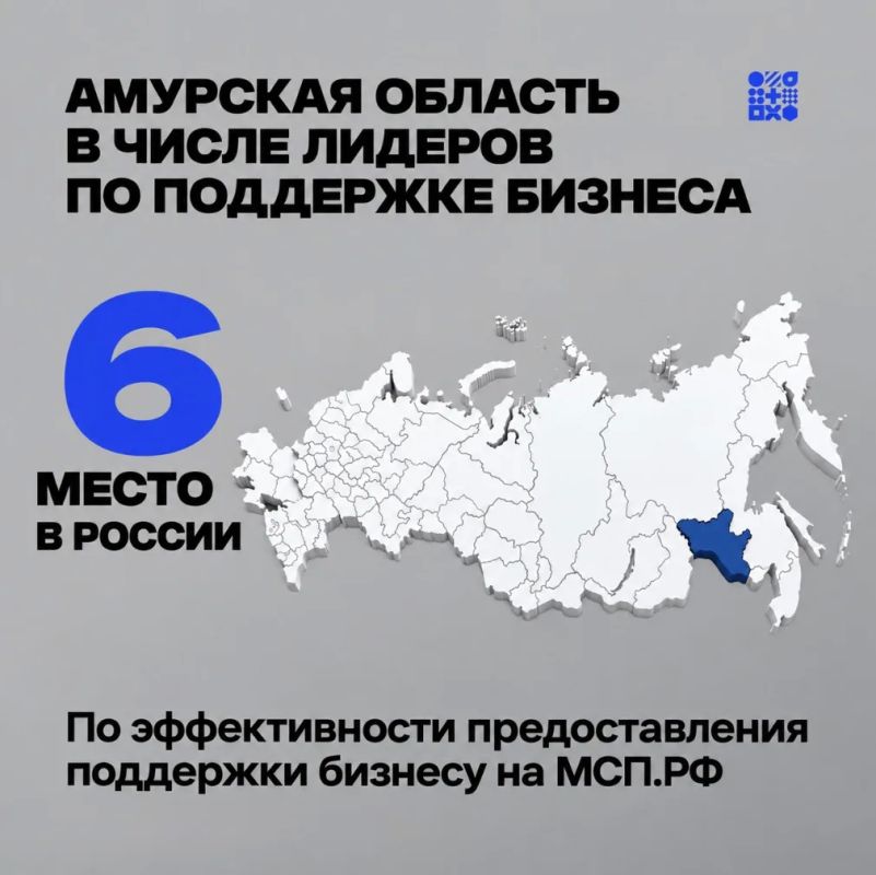 Приамурье вошло в топ-10 регионов по эффективности предоставления мер поддержки бизнесу