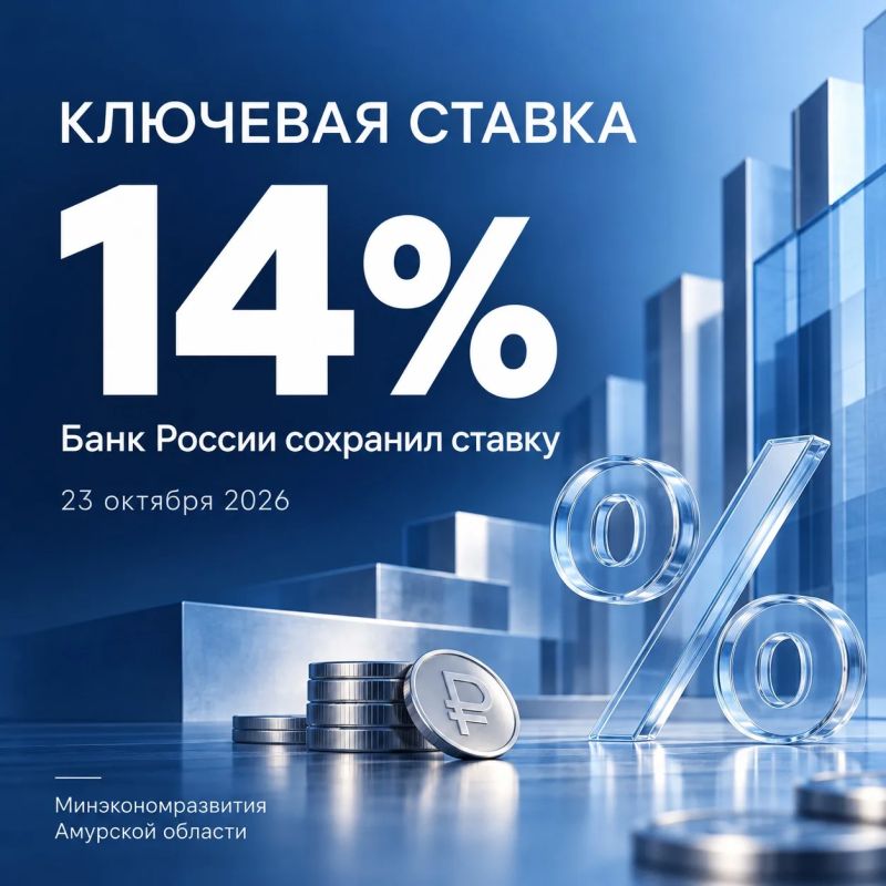 Банк России сохранил ключевую ставку на уровне 14% годовых