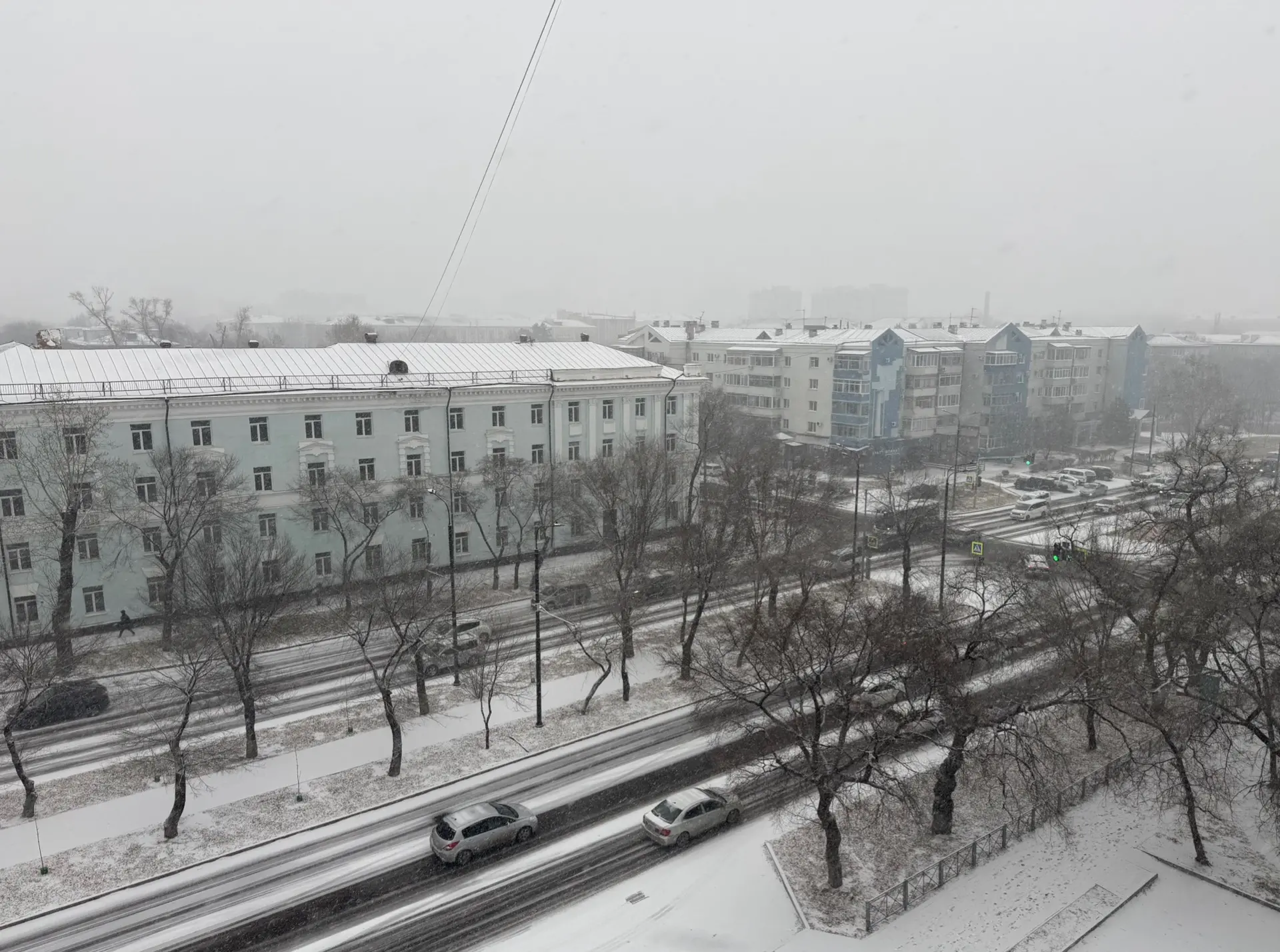 Друзья, в Благовещенск пришёл циклон, который прогнозировали синоптики